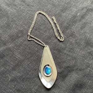 Vintage MCM Sheffield England pendant necklace 17”